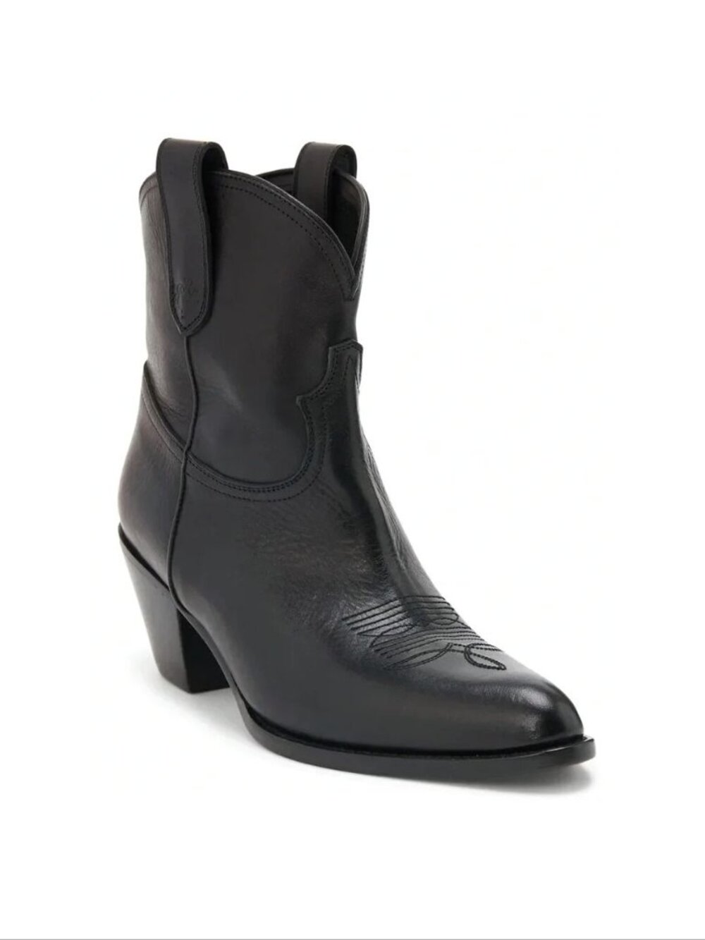 POLO Ralph Lauren Heeled Western Cowboy Boots Size 7 Black Leather NEW